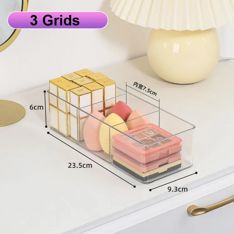 Acrylic Makeup Storage Organiser – Clear Vanity Display for Lipstick, Brushes & Tools