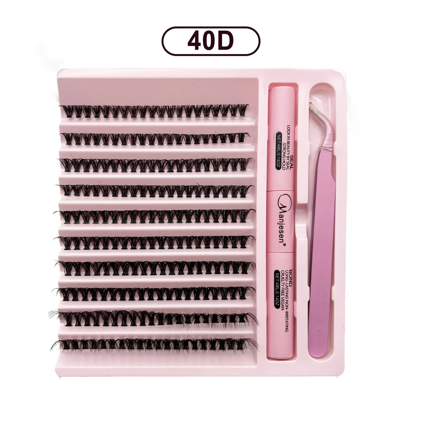 DIY Lash Extension Kit – 200-Piece Cluster Set with Bond & Seal