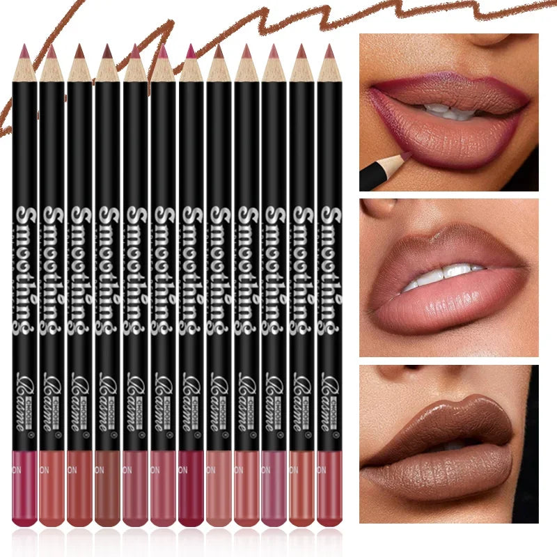 12-Piece Professional Lip Kit – Lipstick, Liner & Gloss Collection