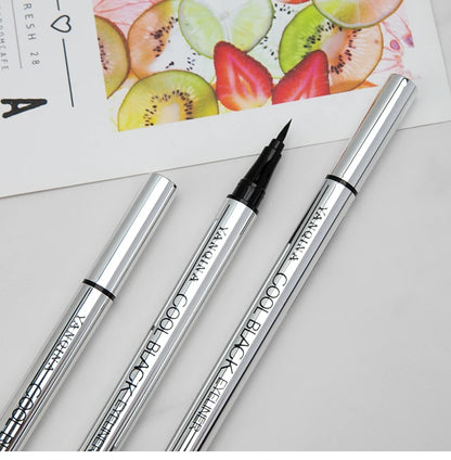Black Brown Eyeliner Pen Waterproof Sweatproof Long Lasting No Smudge Liquid Eyeliner Eye Makeup Tool for Beginners