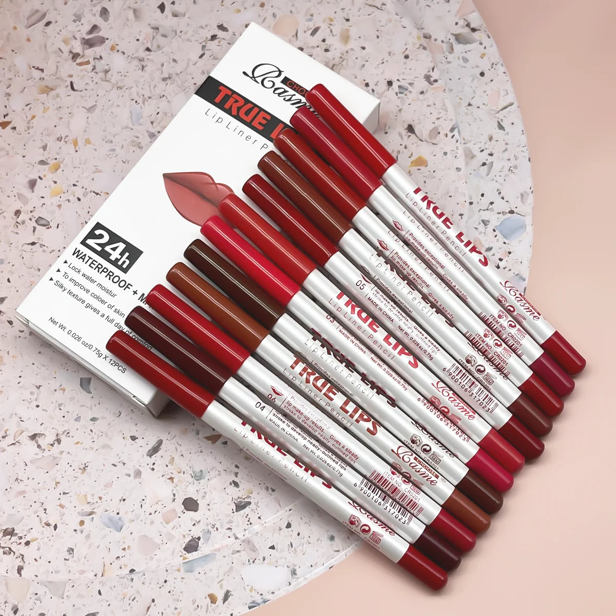 12-Piece Professional Lip Kit – Lipstick, Liner & Gloss Collection