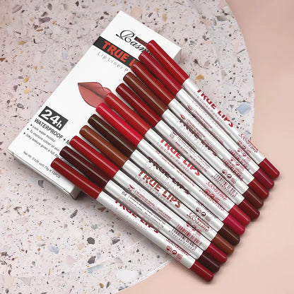 12-Piece Professional Lip Kit – Lipstick, Liner & Gloss Collection
