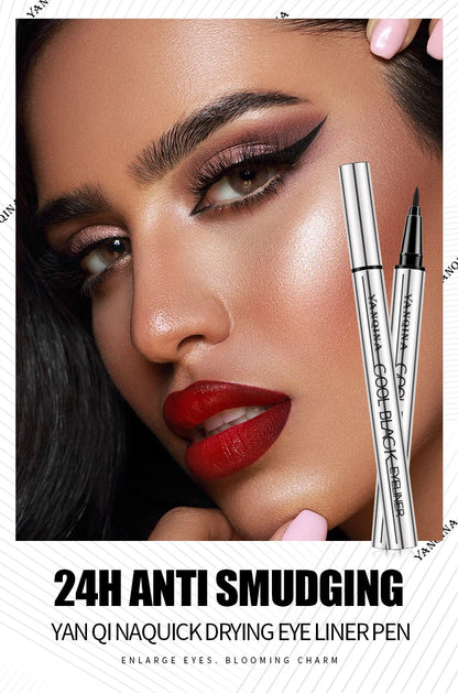 Black Brown Eyeliner Pen Waterproof Sweatproof Long Lasting No Smudge Liquid Eyeliner Eye Makeup Tool for Beginners