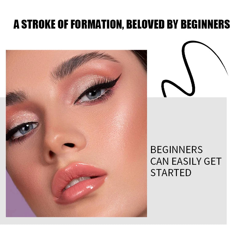 Black Brown Eyeliner Pen Waterproof Sweatproof Long Lasting No Smudge Liquid Eyeliner Eye Makeup Tool for Beginners