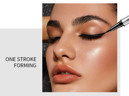 Black Brown Eyeliner Pen Waterproof Sweatproof Long Lasting No Smudge Liquid Eyeliner Eye Makeup Tool for Beginners