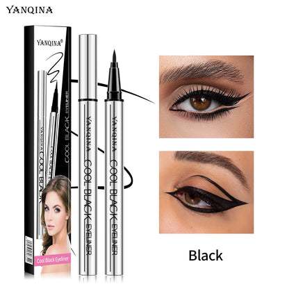 Black Brown Eyeliner Pen Waterproof Sweatproof Long Lasting No Smudge Liquid Eyeliner Eye Makeup Tool for Beginners