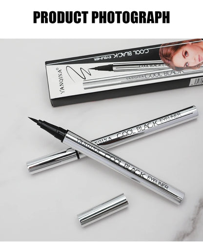 Black Brown Eyeliner Pen Waterproof Sweatproof Long Lasting No Smudge Liquid Eyeliner Eye Makeup Tool for Beginners