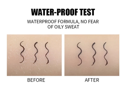 Black Brown Eyeliner Pen Waterproof Sweatproof Long Lasting No Smudge Liquid Eyeliner Eye Makeup Tool for Beginners