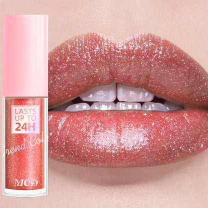 18-Shade Glitter Lip Glaze – Moisturising, Long-Lasting & Plumping