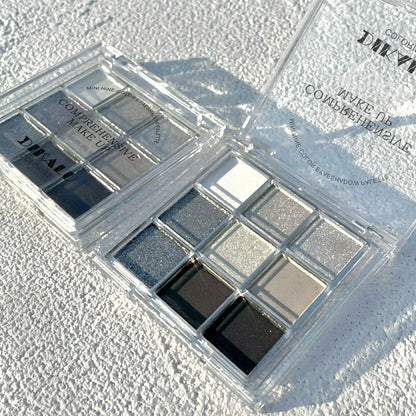 9-Colour Rose Petal Eyeshadow Palette – Matte & Shimmer Duo Finish