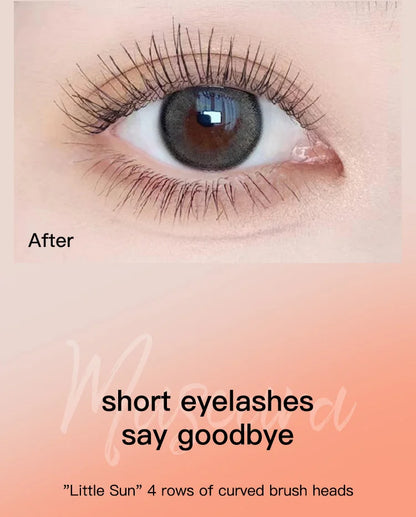 Naturally Curls Thick & Long Last Mascara with Silicone Brush Head Gecomo Mascara Specially Customized for Asian Lady