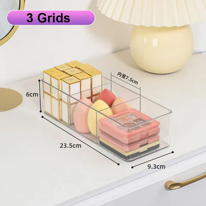 Acrylic Makeup Storage Organiser – Clear Vanity Display for Lipstick, Brushes & Tools