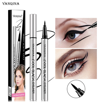 Black Brown Eyeliner Pen Waterproof Sweatproof Long Lasting No Smudge Liquid Eyeliner Eye Makeup Tool for Beginners
