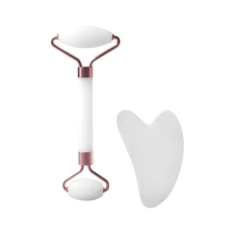 Facial Massage Roller & Gua Sha Set – Face, Neck & Eye Skincare Tool