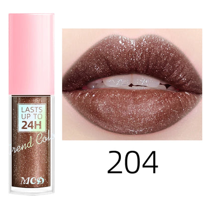 18-Shade Glitter Lip Glaze – Moisturising, Long-Lasting & Plumping