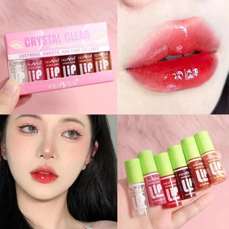 6-Piece Hydrating Lip Gloss Gift Set – Plumping, Glossy & Moisturising