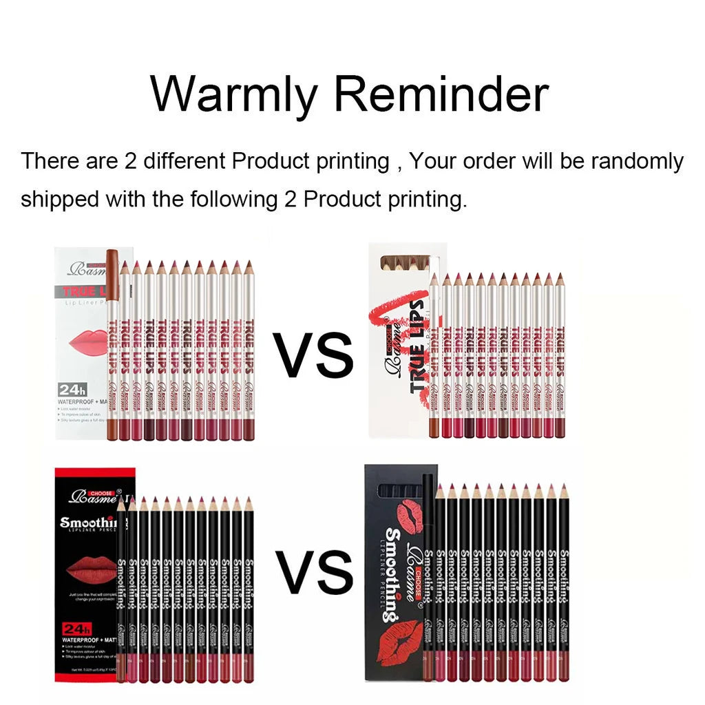 12-Piece Professional Lip Kit – Lipstick, Liner & Gloss Collection