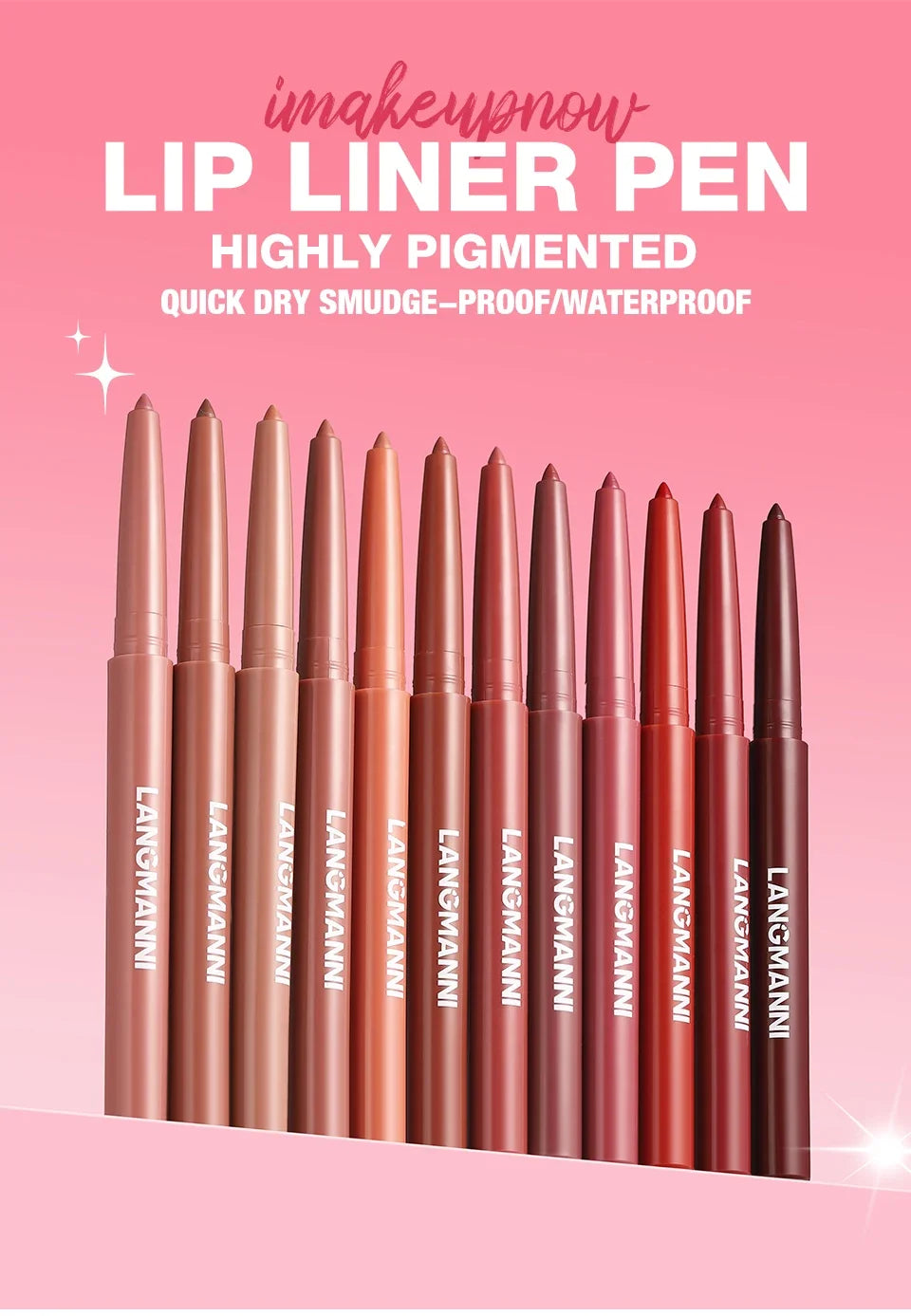 Velvet Matte Lip Liner – Waterproof, Non-Stick, 12 Natural Shades