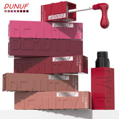 8-Colour Matte Velvet Lip Gloss – Waterproof, Plumping & Long-Lasting