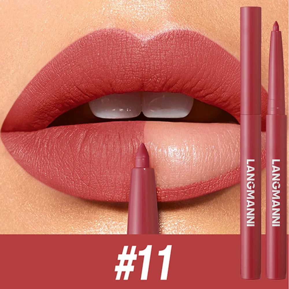 Velvet Matte Lip Liner – Waterproof, Non-Stick, 12 Natural Shades