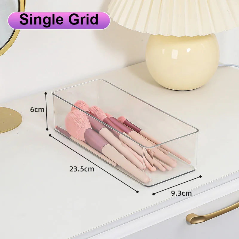 Acrylic Makeup Storage Organiser – Clear Vanity Display for Lipstick, Brushes & Tools