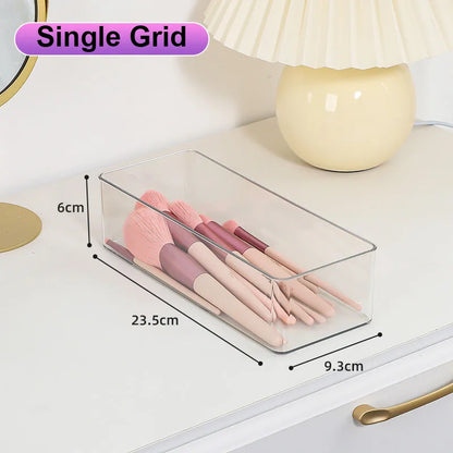 Acrylic Makeup Storage Organiser – Clear Vanity Display for Lipstick, Brushes & Tools