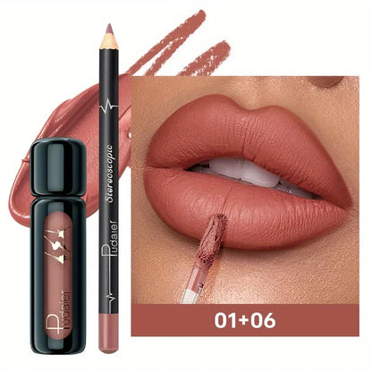 Waterproof Long-Lasting Lip Liner Set - waterproof and long-lasting, non-fading, easy to apply, highly saturated color