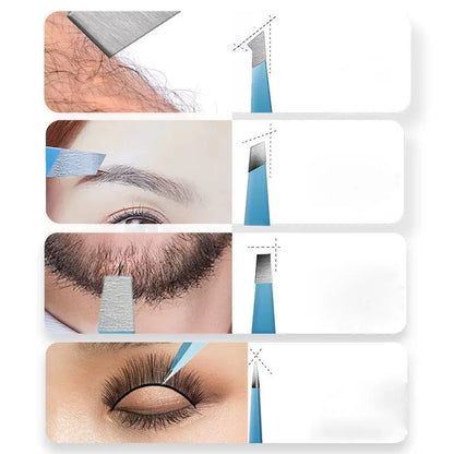 Colourful Precision Eyebrow Tweezers – Stainless Steel, Slanted Tip