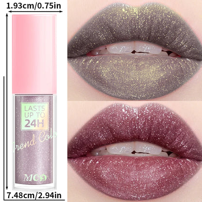 18-Shade Glitter Lip Glaze – Moisturising, Long-Lasting & Plumping
