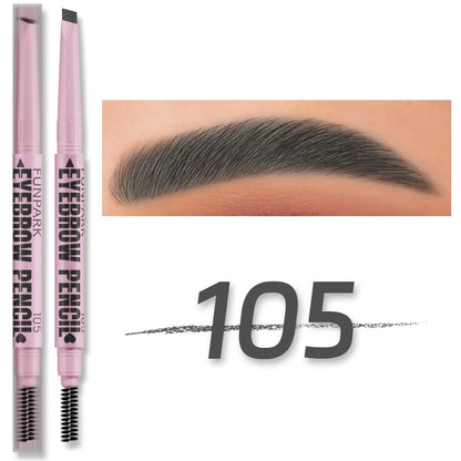 2-in-1 Waterproof Eyebrow Pencil with Brush – 5 Natural Shades