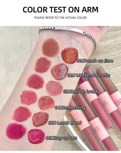 Dual-Ended Lip Gloss – Matte & Mirror Gloss Finish