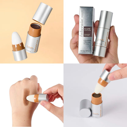 Waterproof Hairline & Root Concealer Pen – Instant Grey Coverage with Easy Blend Powder Stick for Normal Hair