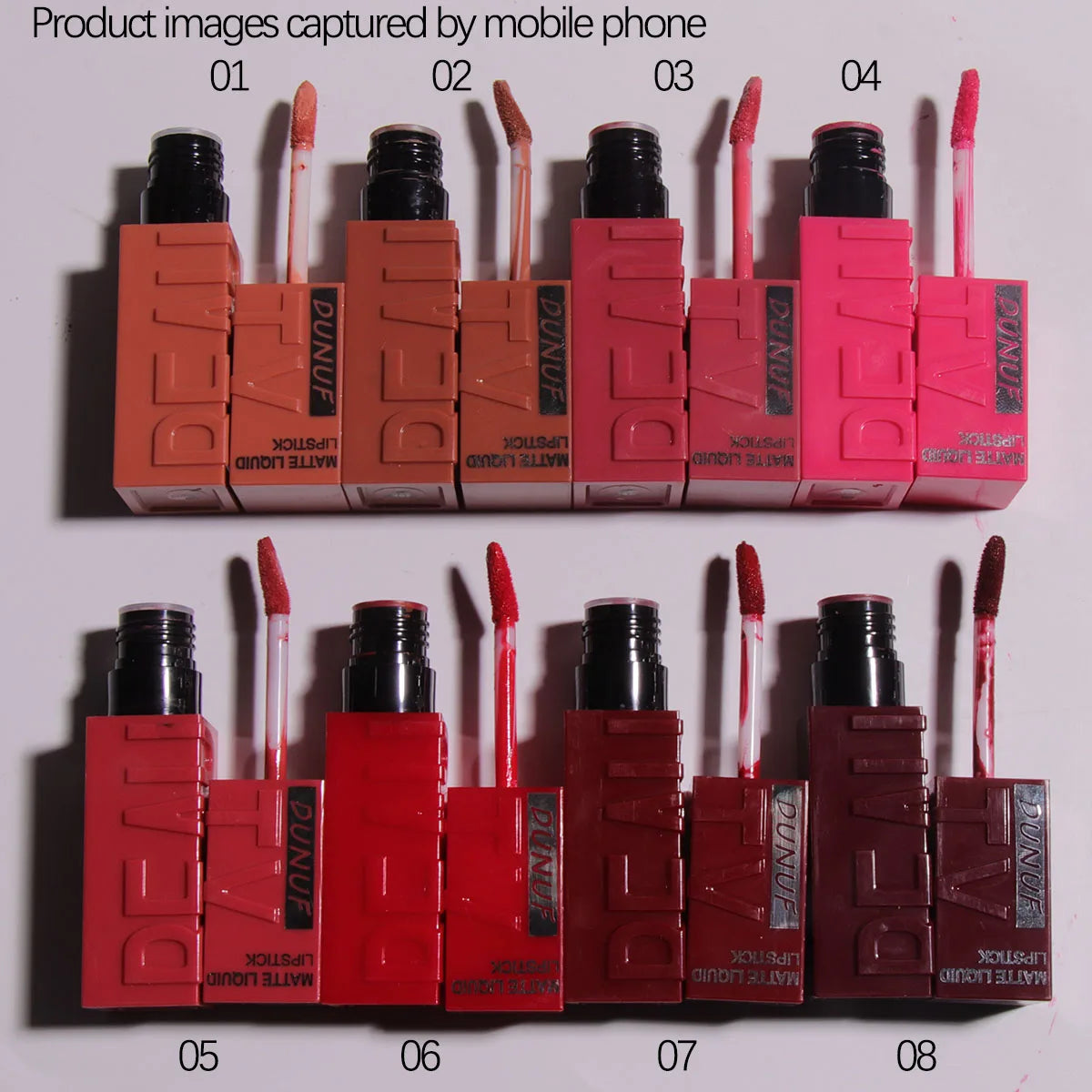 8-Colour Matte Velvet Lip Gloss – Waterproof, Plumping & Long-Lasting