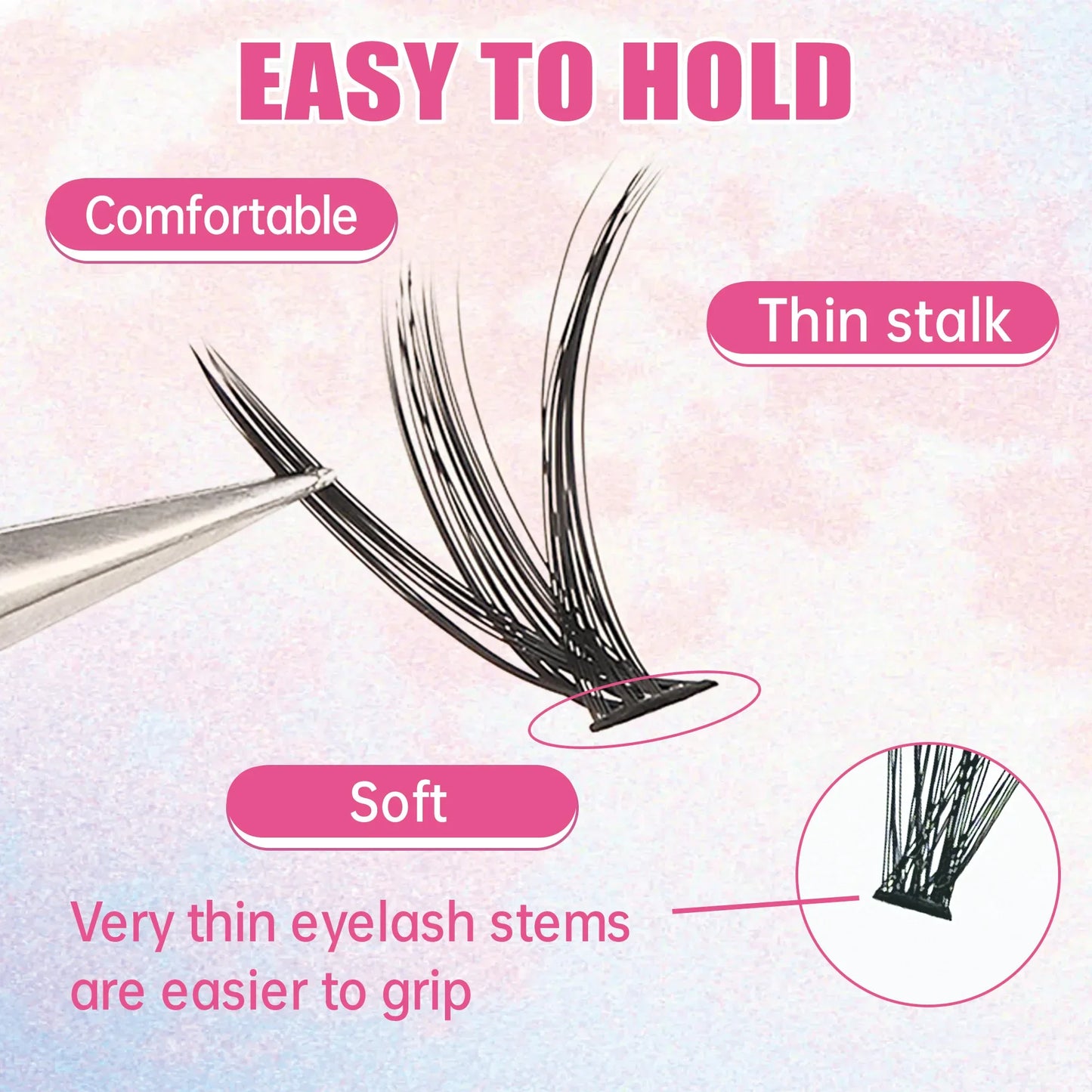 DIY Lash Extension Kit – 200-Piece Cluster Set with Bond & Seal