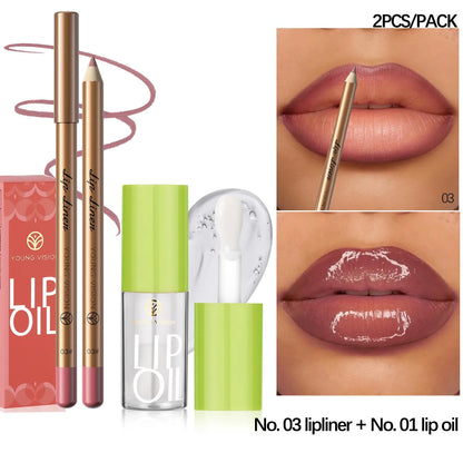 Lip Liner & Lip Oil Duo Set – Ombré Effect, Moisturising & Long-Lasting