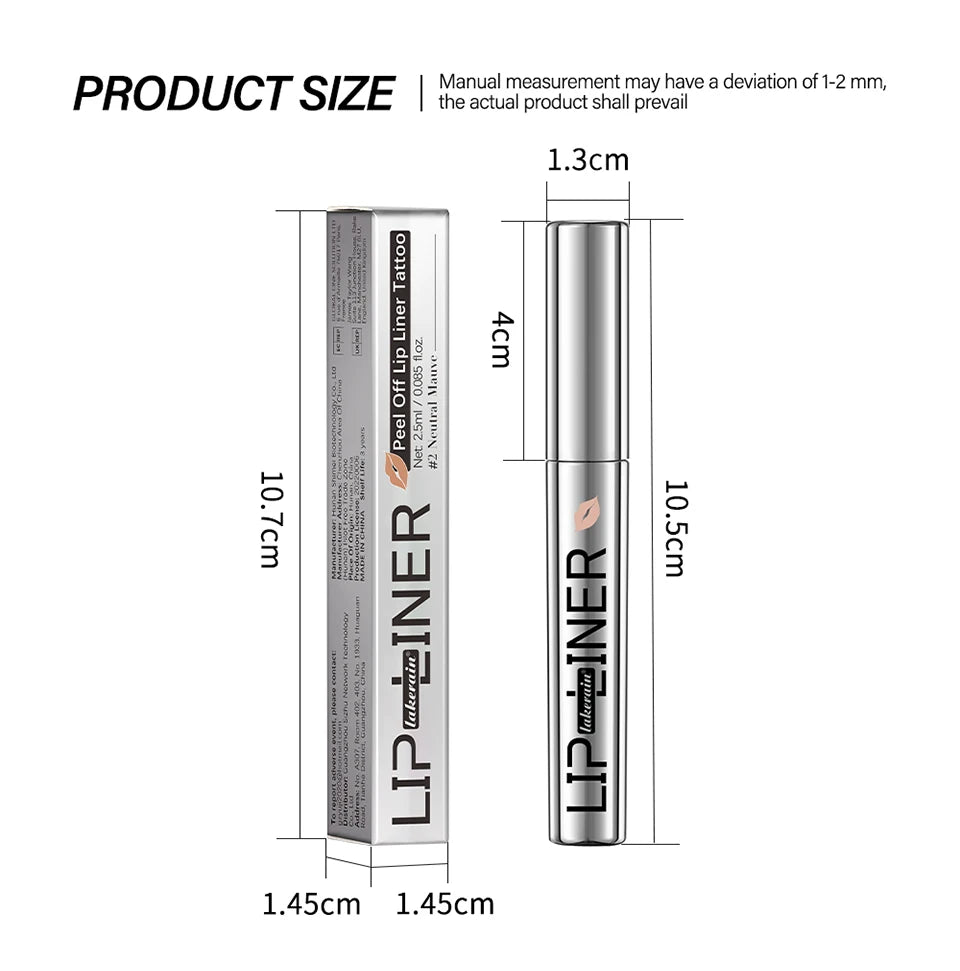 Lip Liner Pencil Peel Off Lip Stain Tattoo Long Wearing Matte Waterproof Smudge Proof Transfer Proof Lip Cosmetic For All Day