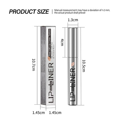 Lip Liner Pencil Peel Off Lip Stain Tattoo Long Wearing Matte Waterproof Smudge Proof Transfer Proof Lip Cosmetic For All Day