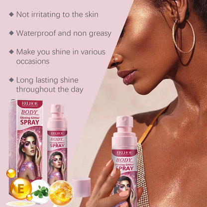Glitter Body & Hair Spray – Quick-Dry Shimmer for Parties & Events, 100ml