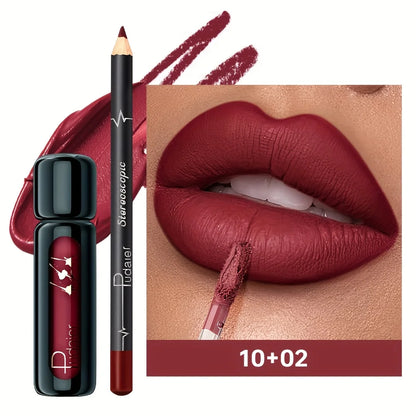 Waterproof Long-Lasting Lip Liner Set - waterproof and long-lasting, non-fading, easy to apply, highly saturated color