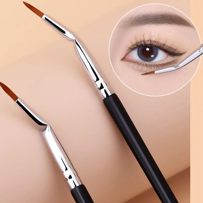 1Pc Bent Liner Makeup Brushes Precision Angled Eyeliner Brush Eyeshadow Eye Brow Tool Detail Eye Liner Precision Cosmetic Tools