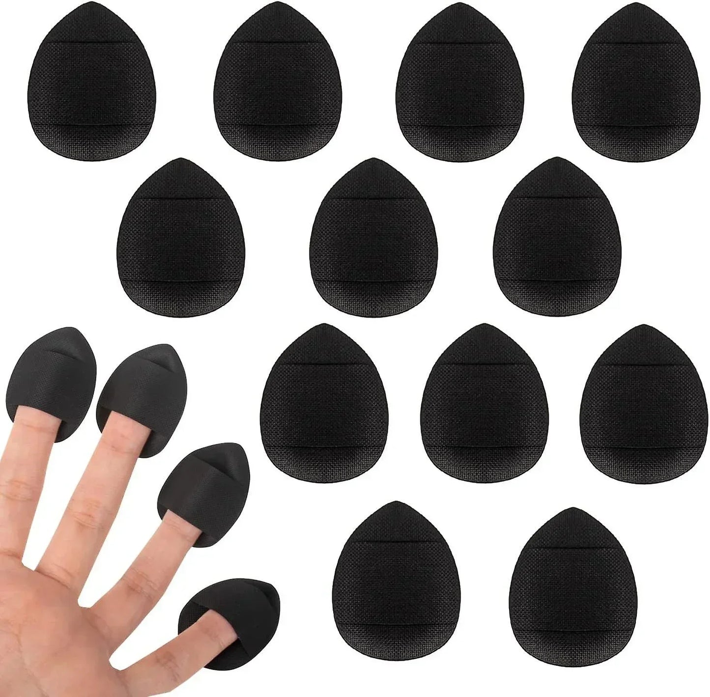 50-Piece Personalized Mini Fingertip Powder Puff Set (Pink) – Foundation & Concealer Finger Pad Sponge for Makeup
