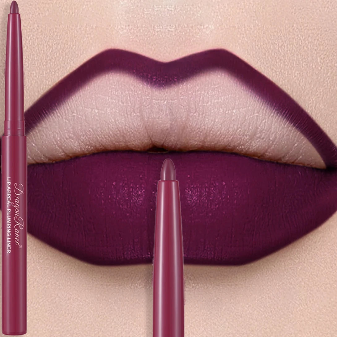 Matte Velvet Lip Liner Pencil – Waterproof, 12 Everyday Shades