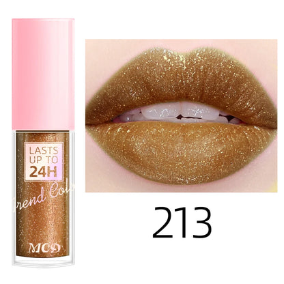 18-Shade Glitter Lip Glaze – Moisturising, Long-Lasting & Plumping