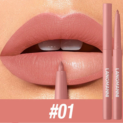 Velvet Matte Lip Liner – Waterproof, Non-Stick, 12 Natural Shades