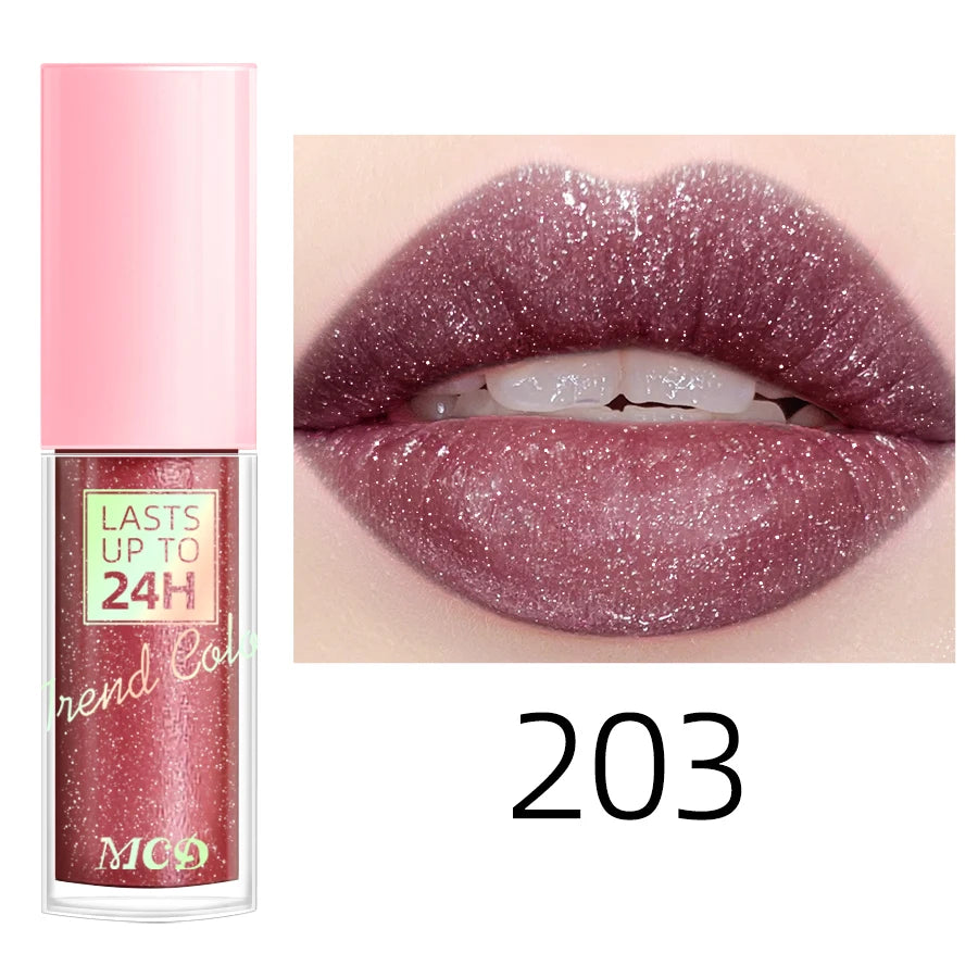 18-Shade Glitter Lip Glaze – Moisturising, Long-Lasting & Plumping