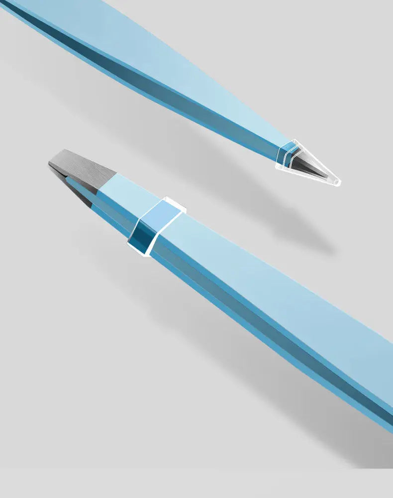 Colourful Precision Eyebrow Tweezers – Stainless Steel, Slanted Tip