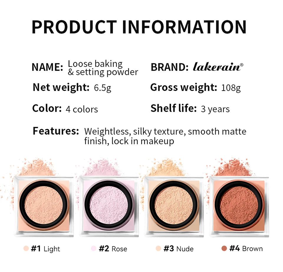 Matte Loose Setting Powder – Oil Control, Brightening & Long-Lasting Finish