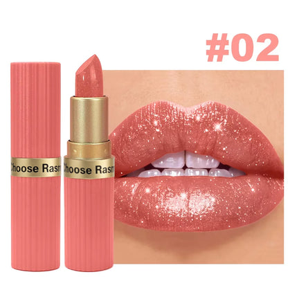 Shimmer Velvet Lipstick – Long-Lasting Matte & Glitter Finish