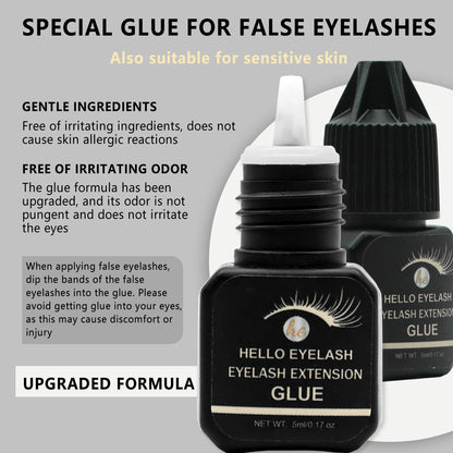 DIY 5ml Fast Drying Strong False Eye Lash Extension Glue Adhesive Retention 7-14 Days Low Smell Mink Eyelash Glue at Home