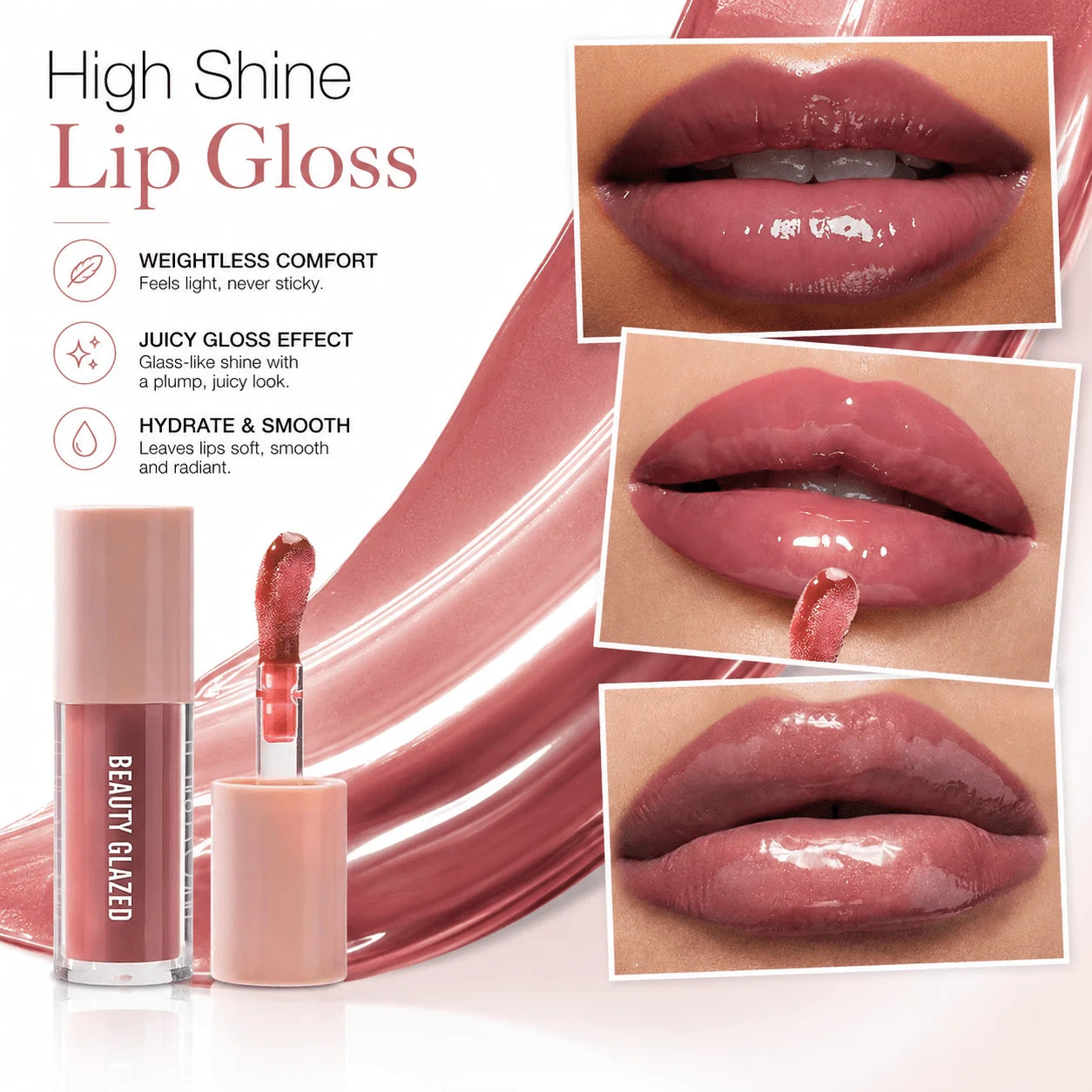 2-Piece Lip Liner & Gloss Duo Set – Matte Contour + Moisturising Gloss